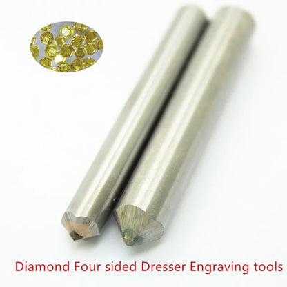 Diamond Engraving Tools Dresser Letter Drag Engravers Four Sided Carving CNC Milling Cutter Grinding Wheel Dressing 1pc