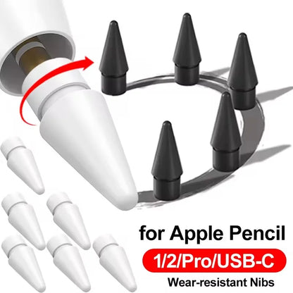2H Wear-resistant Nibs for Apple Pencil 1st/2nd/USB-C/Pro Nib Replacements Tip for IPad Pro Pencil 1/2 Stylus Precision Fine 