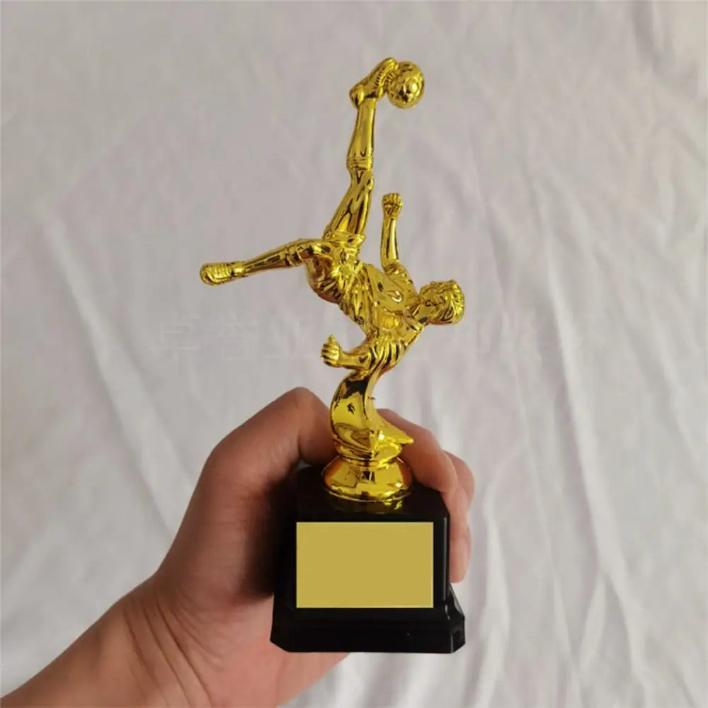 Children's Gold Trophy Awards Football Plastic Model Craft Souvenirs Competition Soccer School Rewarding Supply Small Prize C