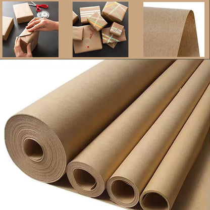 10M Brown Kraft paper eco-friendly packaging paper, Degradable Friendly Paper Packaging Materials Bouquet Gift Box Craft Pape