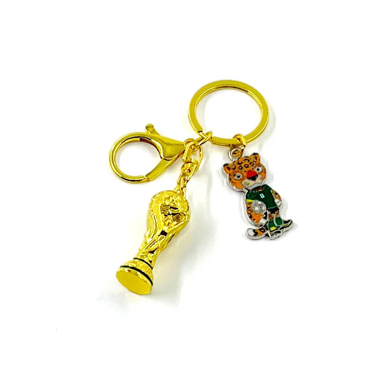 2026 FIFA Trophy Keychain Football Trophy Pendant Soccer Fan Souvenir Backpack Charm Collectible Gift Mascot Model