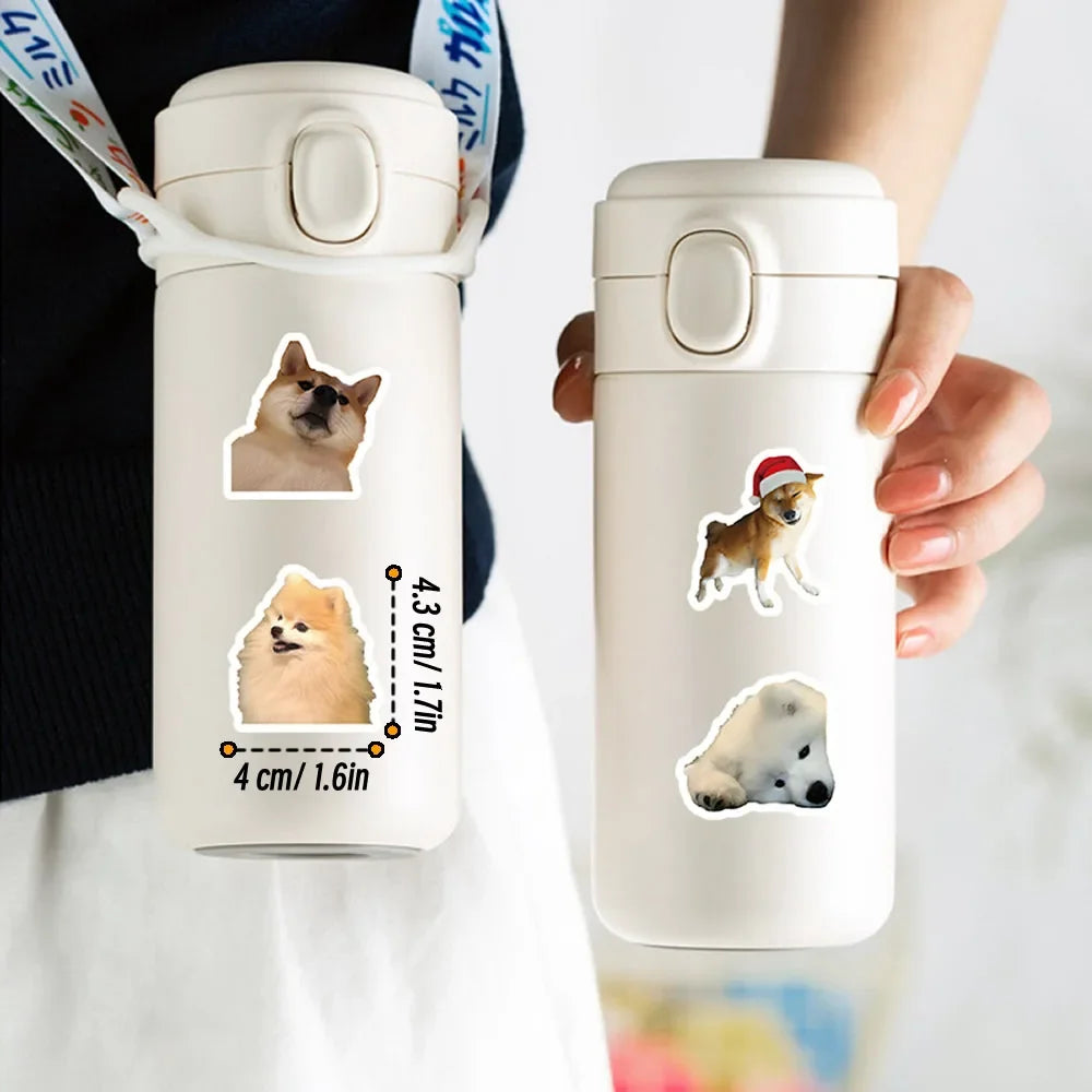 10/50/100pcs Funny Dog Stickers Cartoon Cute Decals Toy Stationery Guitar Phone Bicycle Laptop Luggage Car Graffiti Kids Stic