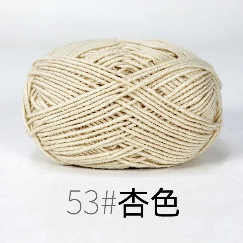 50g 4ply Milk Cotton Knitting Wool Yarn Needlework Dyed Lanas For Crochet Craft Sweater Hat Dolls Sewing Knitting Tools - 53