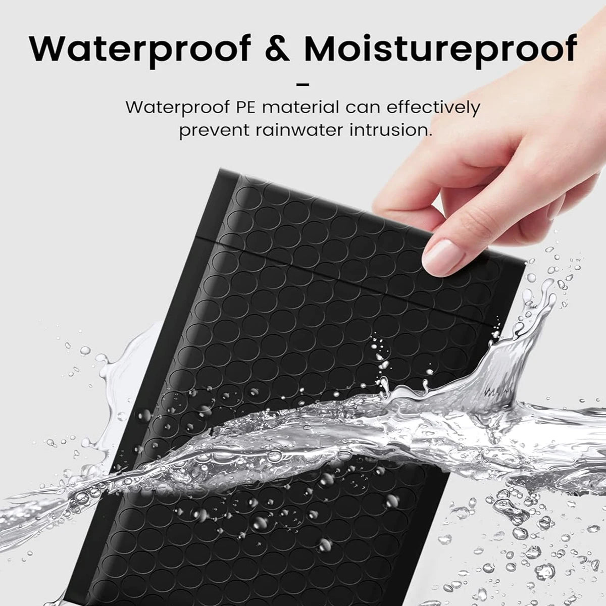 50Pcs Bubble Mailers Bubble Padded Mailing Envelopes Mailer Poly for Packaging Self Seal Shipping Bags Black Bubble Padding
