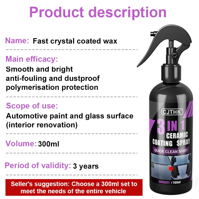 Ceramic Coating Car Nano Coating Agent Crystal Coating Liquid Hydrophobic Anti-Scratches Car Wax Coating Car Polishing Coatin