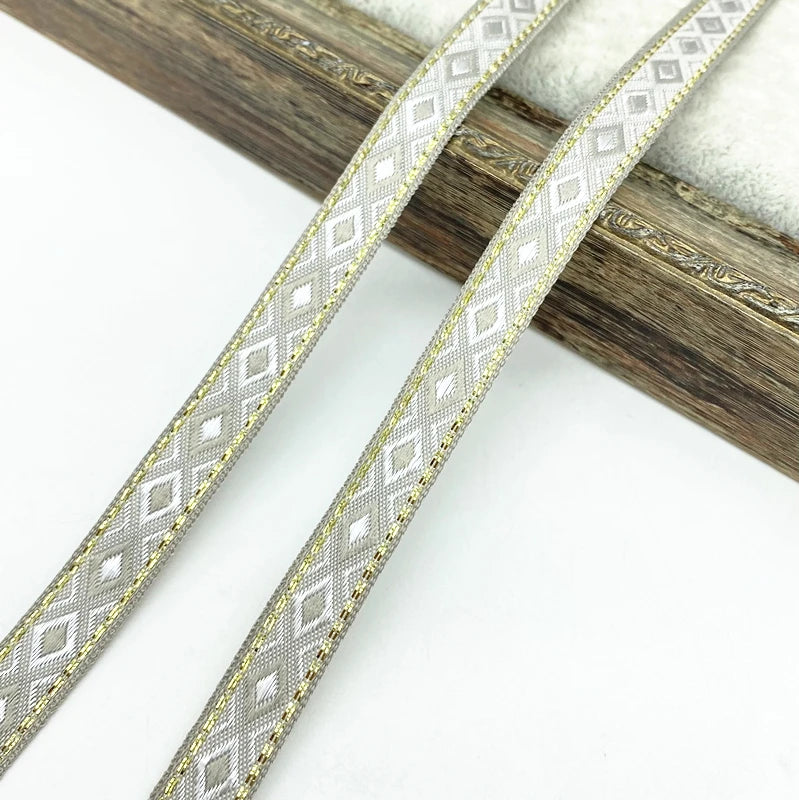 Lace Trim, Vintage Ethnic Lace Tape 2 Yards, 13mm Wide for Sewing, DIY Crafts, Lace Projects, Scrapbooking, Floral Tape - 17