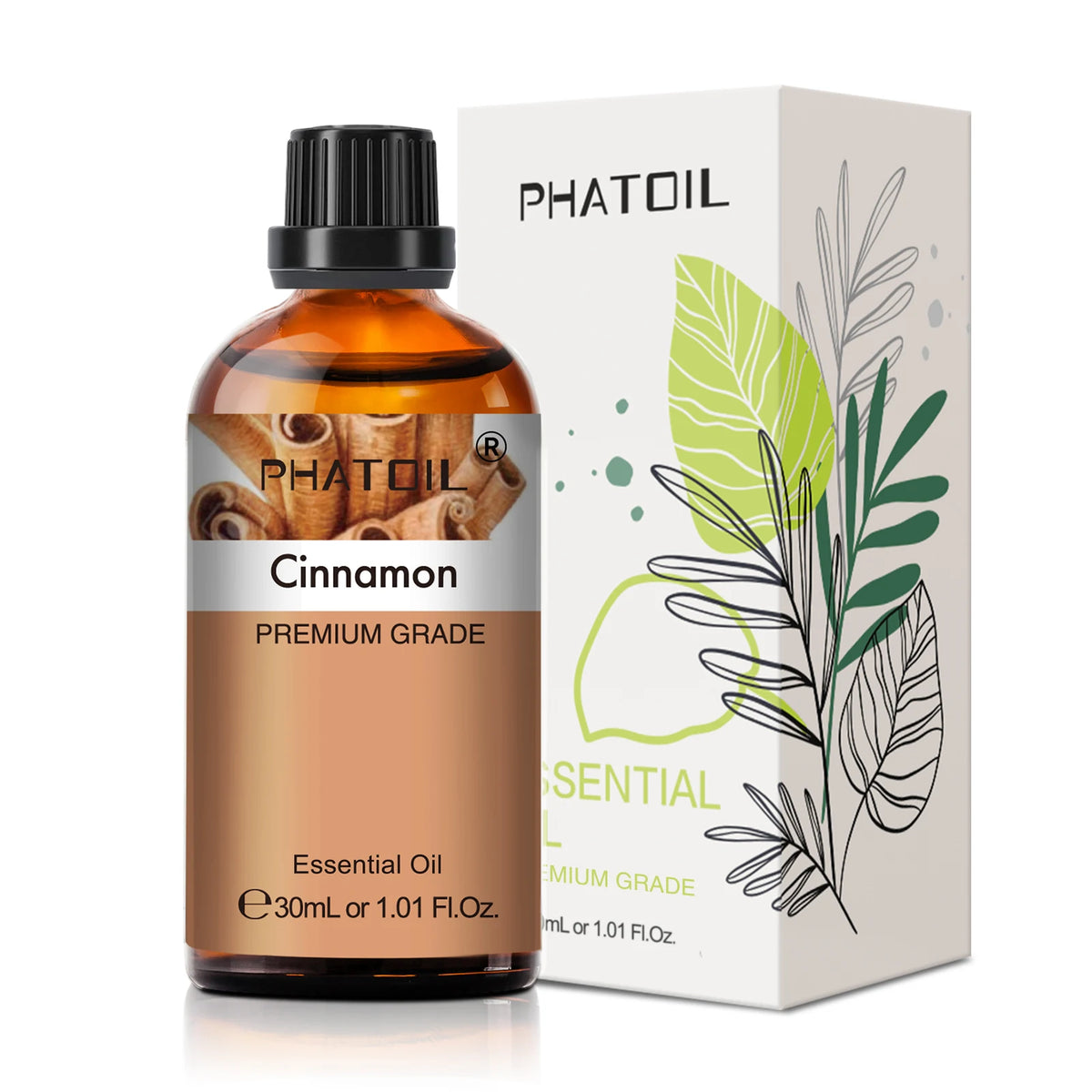 PHATOIL 1PCS Aromatherapy Essential Oil 30ml Lemon Eucalyptus Lavender Bergamot Jasmine Juniper Rose Vanilla Aroma Essential 
