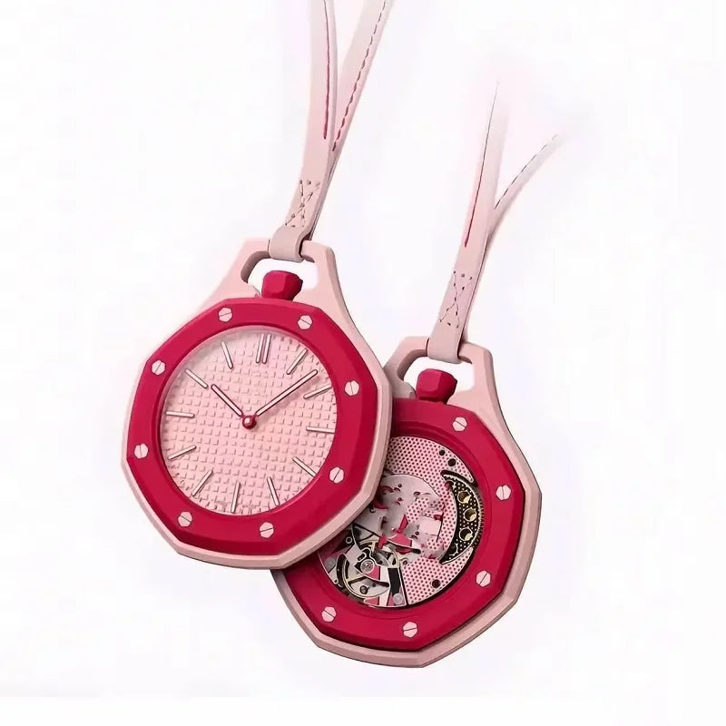 2026 New Hot Pocket Watch Octagonal Pop Style Neck Quartz Movement Candy Color Quartz Watch Color Niche Personality Removable