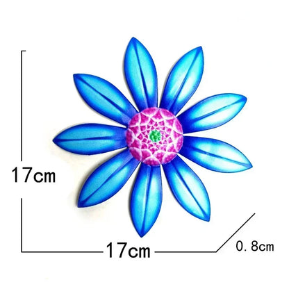 Garden Decoration Metal Flower Wall Decor Art Sculpture Hanging Ornament Aesthetic Home Room Garden Courtyard Decoration Outd