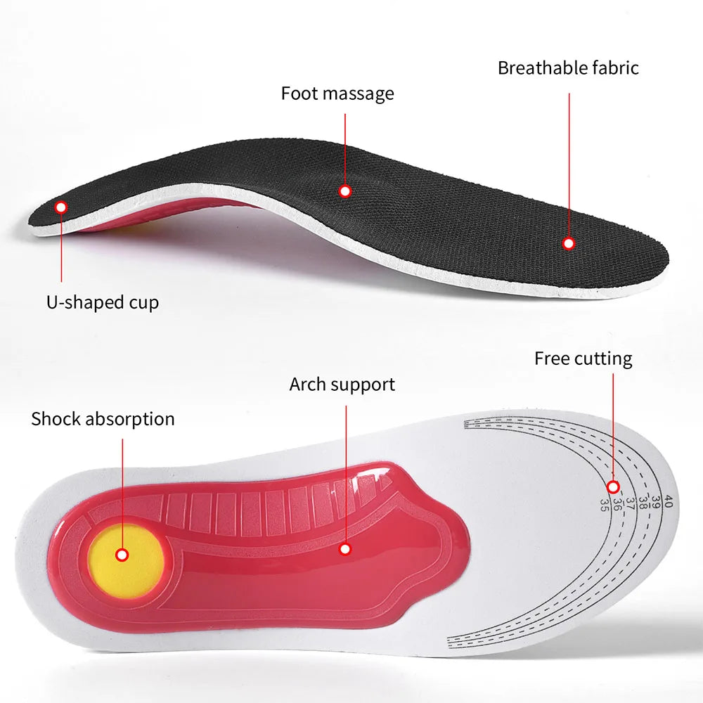 Orthotic Insole Arch Support Flatfoot Orthopedic Insoles For Feet Ease Pressure Of Air Movement Damping Cushion Padding Insol