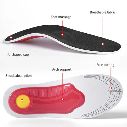 Orthotic Insole Arch Support Flatfoot Orthopedic Insoles For Feet Ease Pressure Of Air Movement Damping Cushion Padding Insol