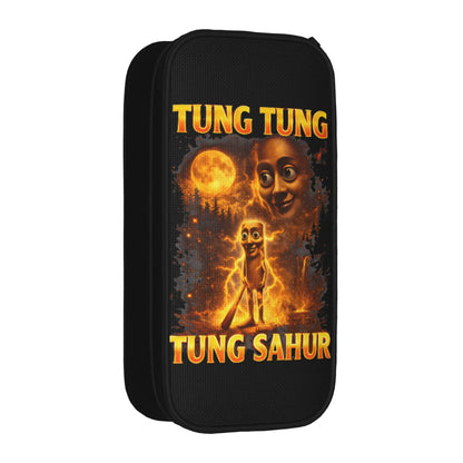 Triple T 67 Meme Tung Tung Tung Sahur Speed Face Pencil Case Pencilcases Pen Box Big Capacity Bag Zipper Stationery - 3