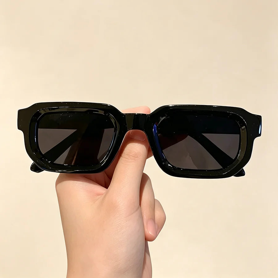 6PCS/Set Women Vintage Rectangle Frame Sunglasses Fashion Retro Sun Glasses Design Glasses Eyewear Men Goggle - 1PC-C2