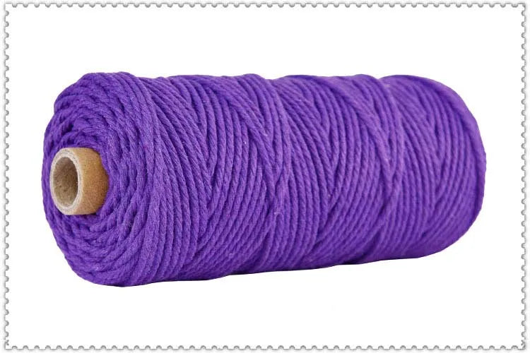 Handmade Boho Decor 4mm 100% Colorful Cotton Cord Rope Thread Twisted Macrame String DIY Home Wedding Decoration Supply 110ya