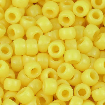 100/200/400pcs 6x9mm Solid Color Large Hole Pony Beads DIY Jewelry Making For Friendship Bracelets & Hair Braids Craft Suppli
