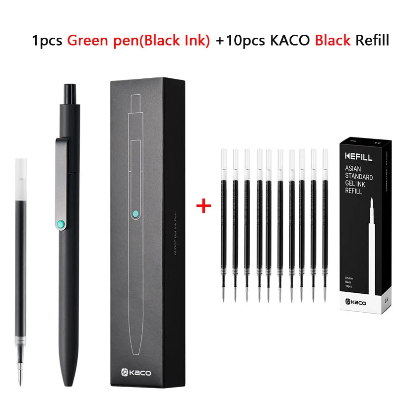 KACO 0.5mm MIDOT Gel Ink Pens, Quick-drying Press Smooth Writing Pen, High Volume for Taking Exams Grading Homework Doing Pap