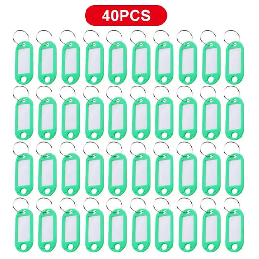 10/30/60pcs Colorful Plastic Tags Hotel Number Classification Card Key Tags Label Name Luggage Tag ID Name Tags With Split Ri