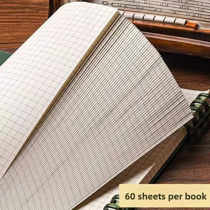 Grid Notepad B5 Sketch Book Notebooks Leaf Notebook Diary Flip Stationery Journal Writing Pads Office School Supplies