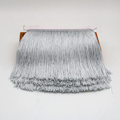 Lace Ribbon, 10 Yards Tassel Trim for Dress Trimming, Do It Yourself Crafts & Scrapbooking - light grey / 10 yards