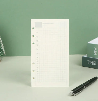 45 Sheets A5 A6 A7 Loose Leaf Notebook Refill Spiral Binder Inner Page Line Blank craft Grid Inside Paper Stationery - dailyA