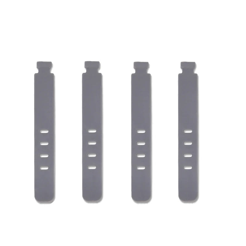 20/12/4PCS Cable Ties Cord Organizer Management Silicone Wire Holder Straps Zip Clips Reusable Tie Wraps Keeperwinder Rubber 