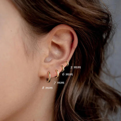 1 Pair Stainless Steel Hoop Earrings Women Men Gold Color Small Earrings Girl Jewelry Pendientes Mujer Aretes Cartilage Pierc