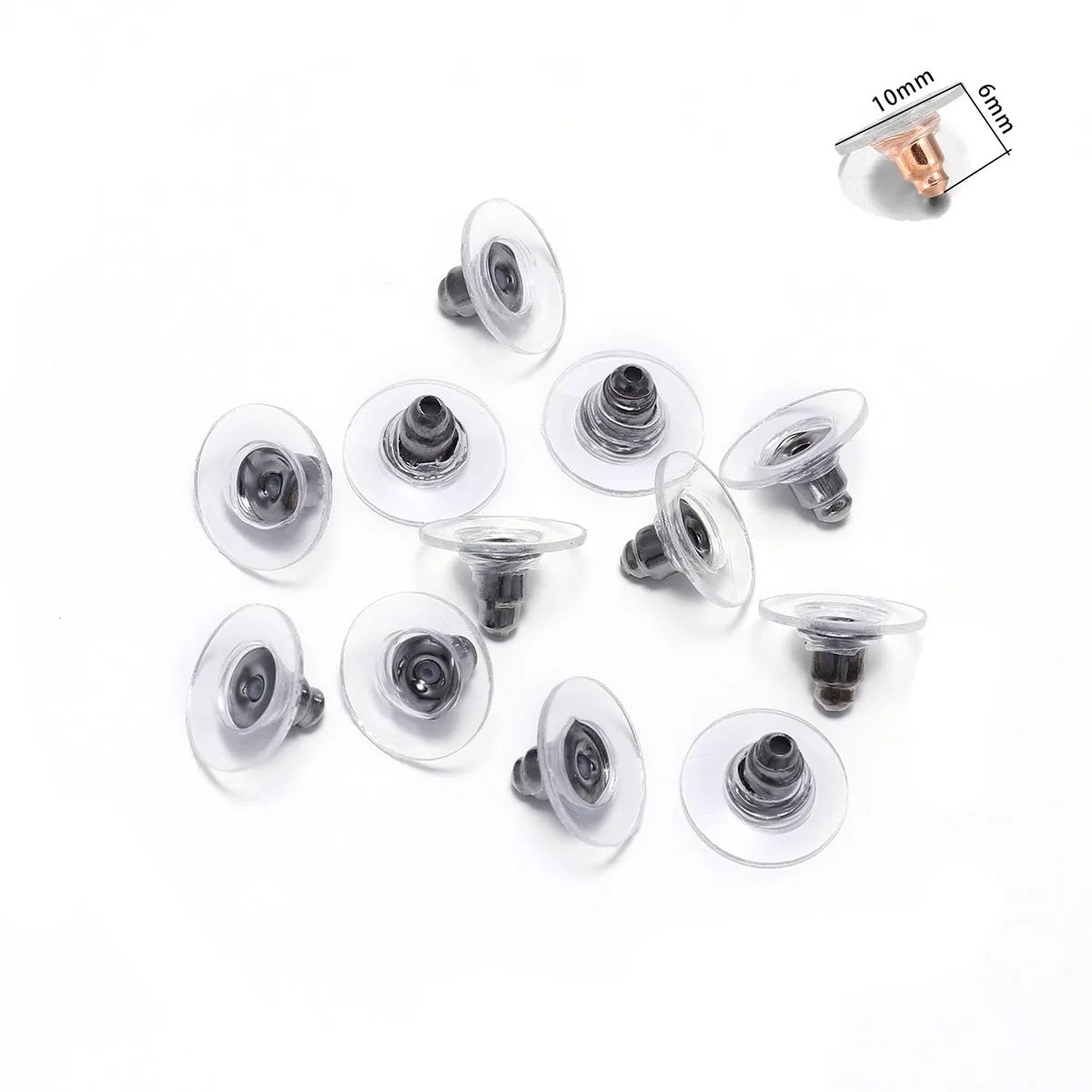 200-2000pcs Soft Silicone Rubber Earring Back Stoppers for Stud Earrings DIY Earring Findings Accessories Bullet Tube Ear Plu