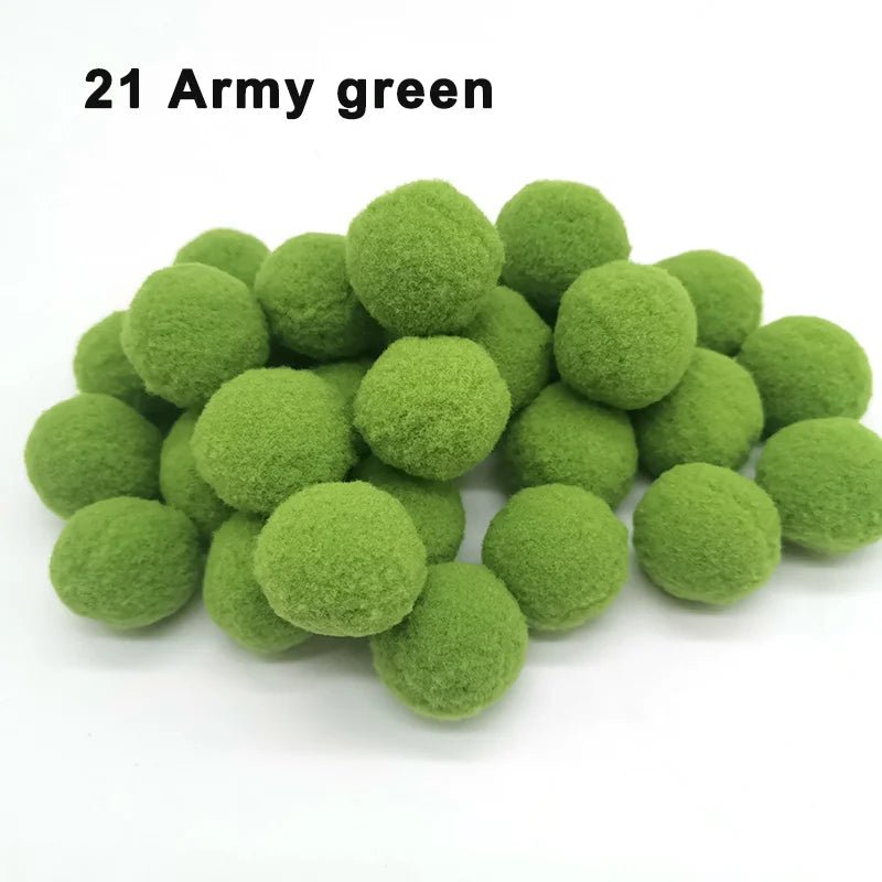 30-300Pcs Pom Poms Fluffy Soft Pompom Ball 8/10/15/20/25/30mm Handmade Sewing Craft DIY Kids Toy Christmas Weddinrg Decoratio
