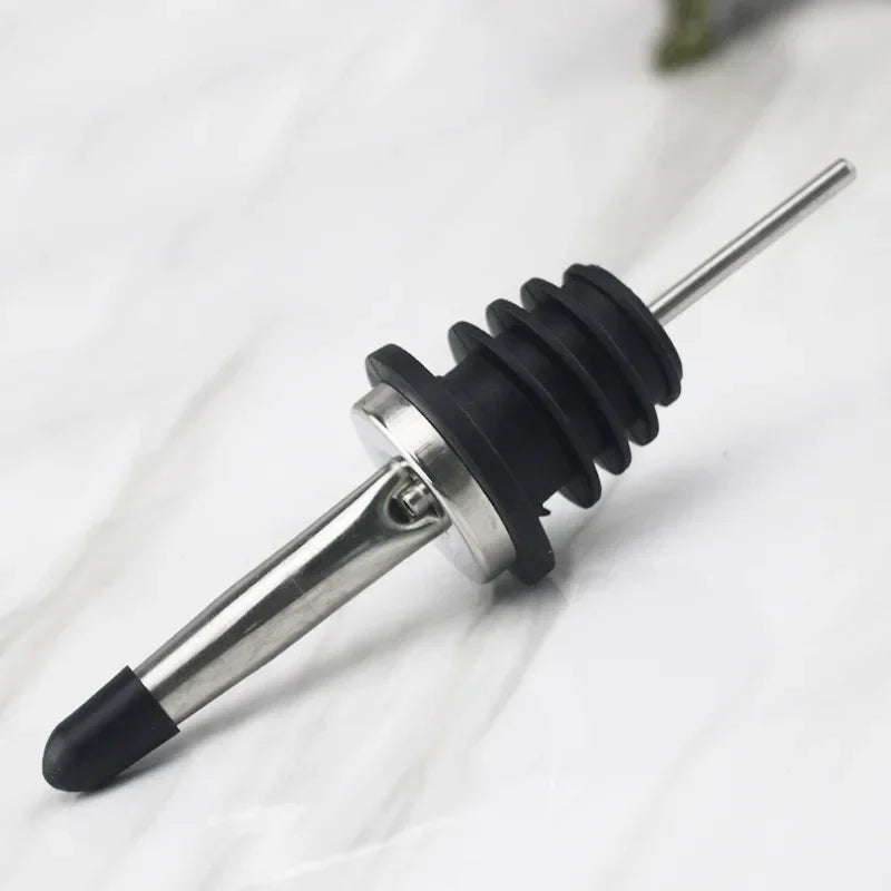 Stainless Steel Wine Olive Oil Pourer Dispenser Spout Glass Bottle Pourer Cap Spout Stopper Mouth Dispenser Bartender
