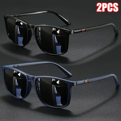 1_2pcs Luxury Square Vintage Polarized Cycling Sunglasses UV400 Men Women Fashion Eyewear Travel Driving Fishing Sun Glasses 