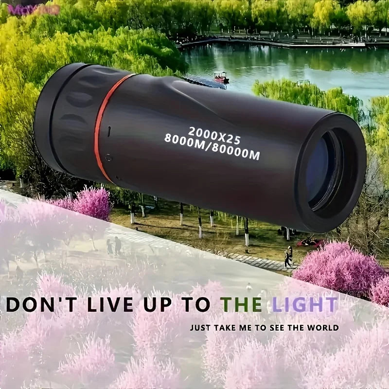 2025 2000X25 HD Monocular Telescope, Compact Portable for Travel, Hiking, Fishing, Camping, Stargazing, Concerts & Bird Watch