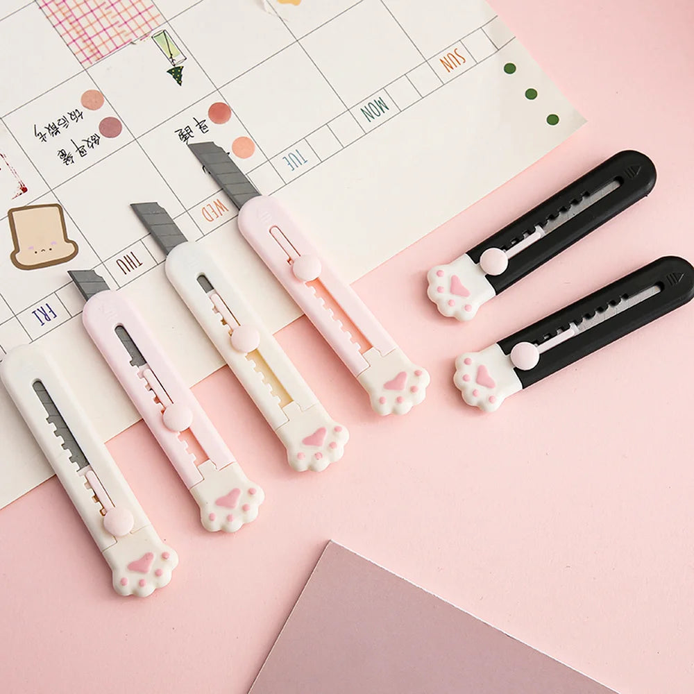Mr.Paper Mini Portable Cat's Paw Tool Knife Cute Creative Exquisite Handbook Decoration Paper Cutting Stationery Supplies