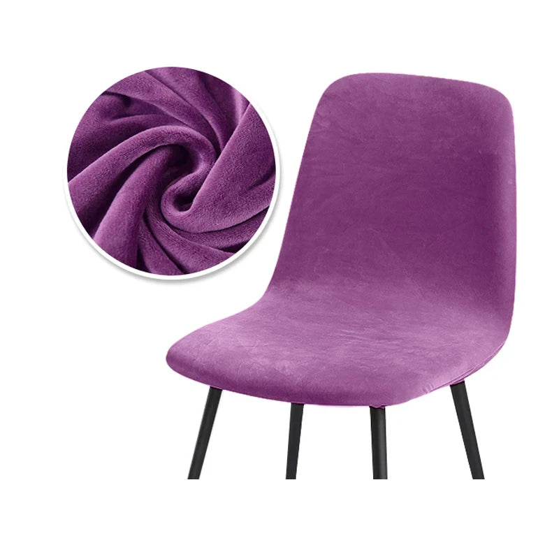 Higher Quality Velvet Chair Cover 1/2/4/6 pcs Stretchable Chair Cover For Dining Room 2 Type of Fabrics Chair Slipcover For H