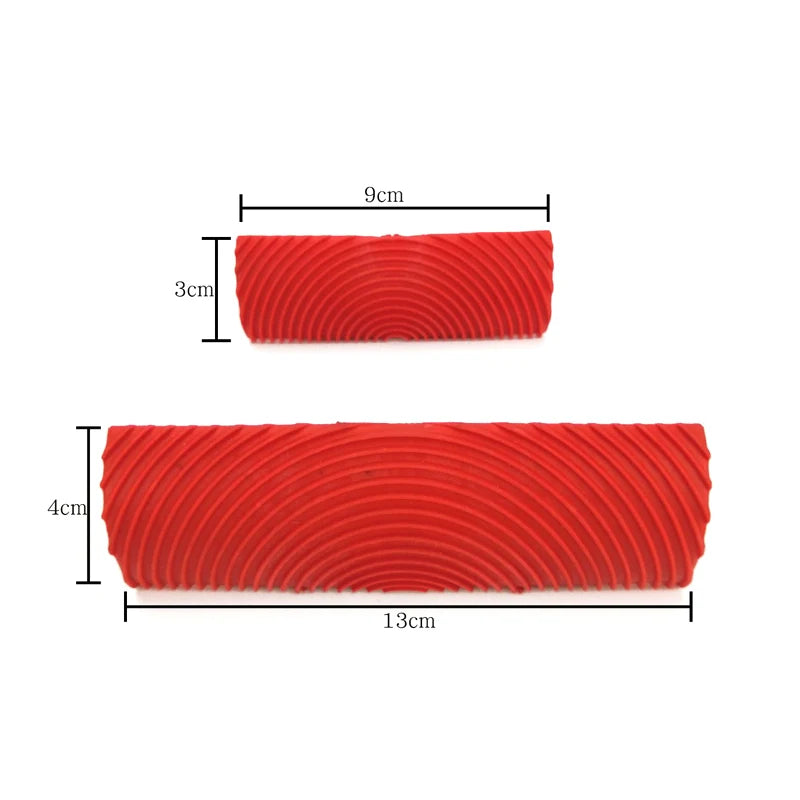 2Pcs/set Rubber Roller Brush Painting Tools Imitation Wood Graining Wall Painting Home Decoration Art Embossing DIY Graining 