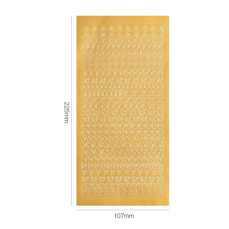 1 Sheets Journaling Stationery Stickers PVC Letter Number Greeting Card Decoration Scrapbooking School Supplies - 5