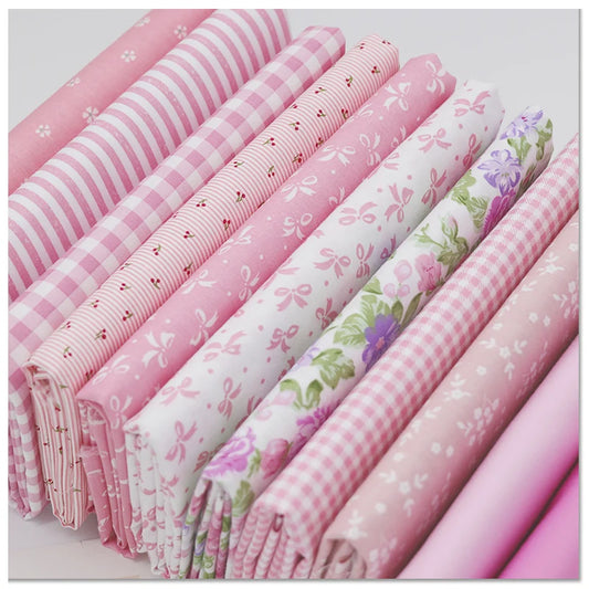 160cm*50cm Pure cotton twill fabric cotton cloth cotton floral 1.6 meters wide pastoral plaid DIY pink fabric