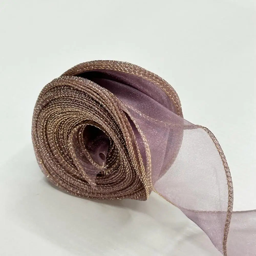 40mm 10Yards Fishtail Organza Satin Ribbon Reflective Iridescent Wavy Edge Ribbon for Gift Wrapping DIY Bow Craft Gift Wrappi