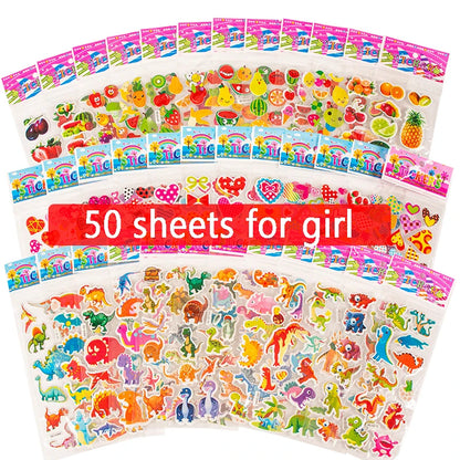 25/40/50 Sheets Clipbook Stickers Handmade DIY Diary Book Decorative over Three Years Old Children Gifts for Boys Girls TMZ -