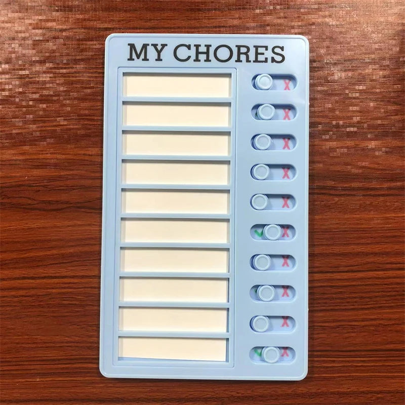 Reusable My Chores Checklist Task Board Daily Schedule Planner Memo Chore Chart Kid Responsibility Behavior Self Discipline C