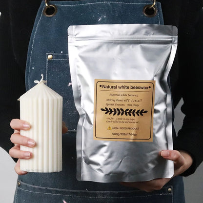 White Beeswax Pure Natural Granular Scented Candle Material DIY Scented Candle Smokeless Wicks Material Making Craft Supplies