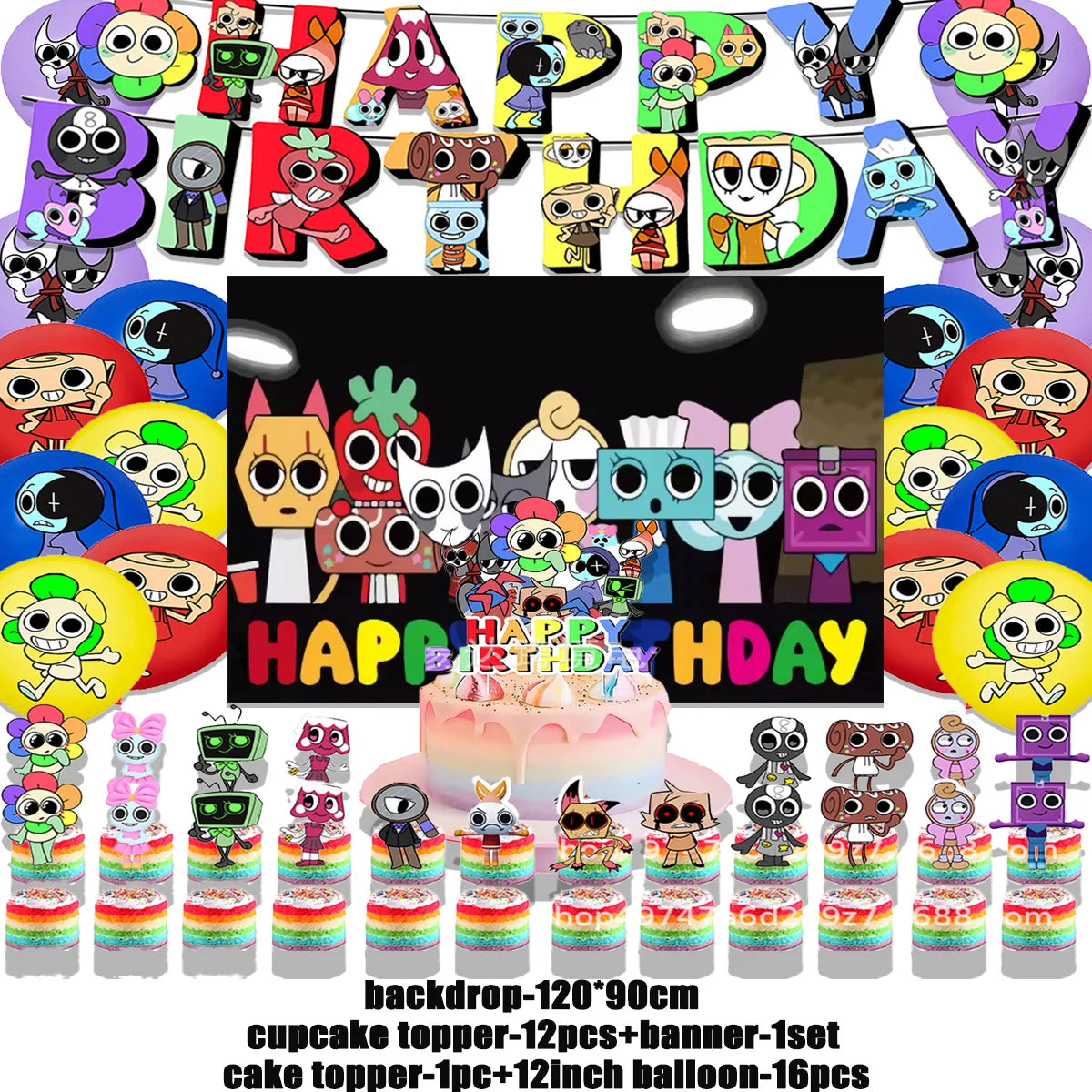 Dandys World Theme Birthday Party Decoration Disposable Tableware Dandy Balloon Napkin Backdrop For Baby Shower Kid Gift Supp