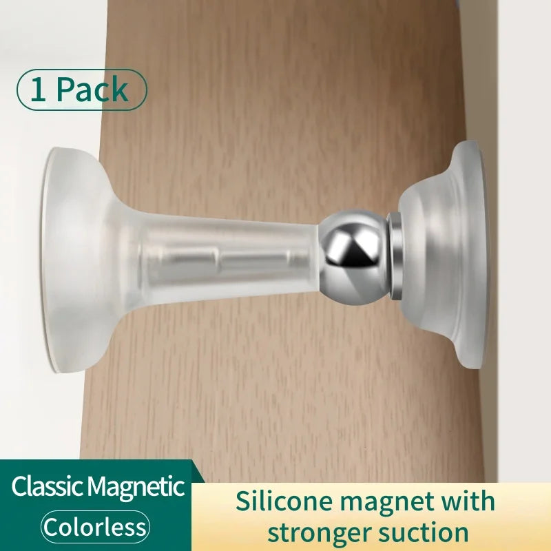 No-Drill Door Stopper for Room Bedroom Door Fixed Wall Protection Anti-Collision Household Silicone Strong Suction Floor Stop