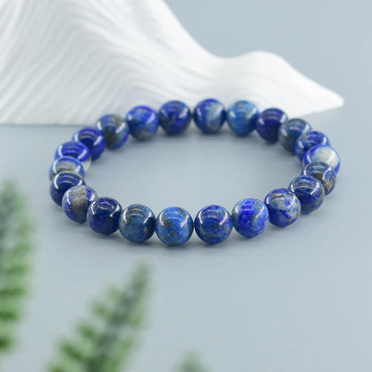 Real 5A Natural Lapis Lazuli Stone Beads Bracelet Homme Elastic Energy Healing Jewelry for Women Gift for Boyfriend