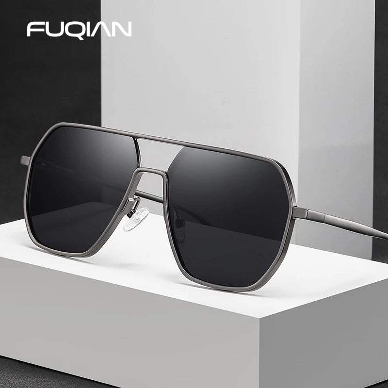Luxury Metal Photochromic Sunglasses Men Women Fashion Polarized Sun Glasses Stylish Chameleon Anti-glare Driving Shades UV40