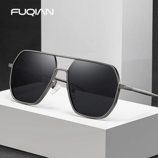 Luxury Metal Photochromic Sunglasses Men Women Fashion Polarized Sun Glasses Stylish Chameleon Anti-glare Driving Shades UV40