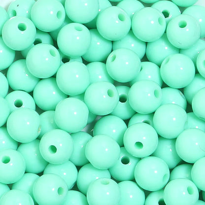 10-100Pcs/Lot 6-20mm Solid Color Round Acrylic Beads Loose Spacer Beads For DIY Keychains Decoration Handmade Crafts Accessor