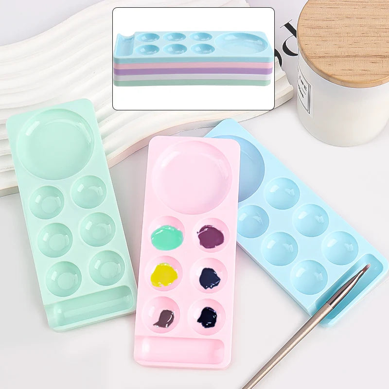 Nail Art Palette False Nail Tips Mixing Color Drawing Pallet Polish Display Shelf Manicure Tools Footprint Paints Nail Polish