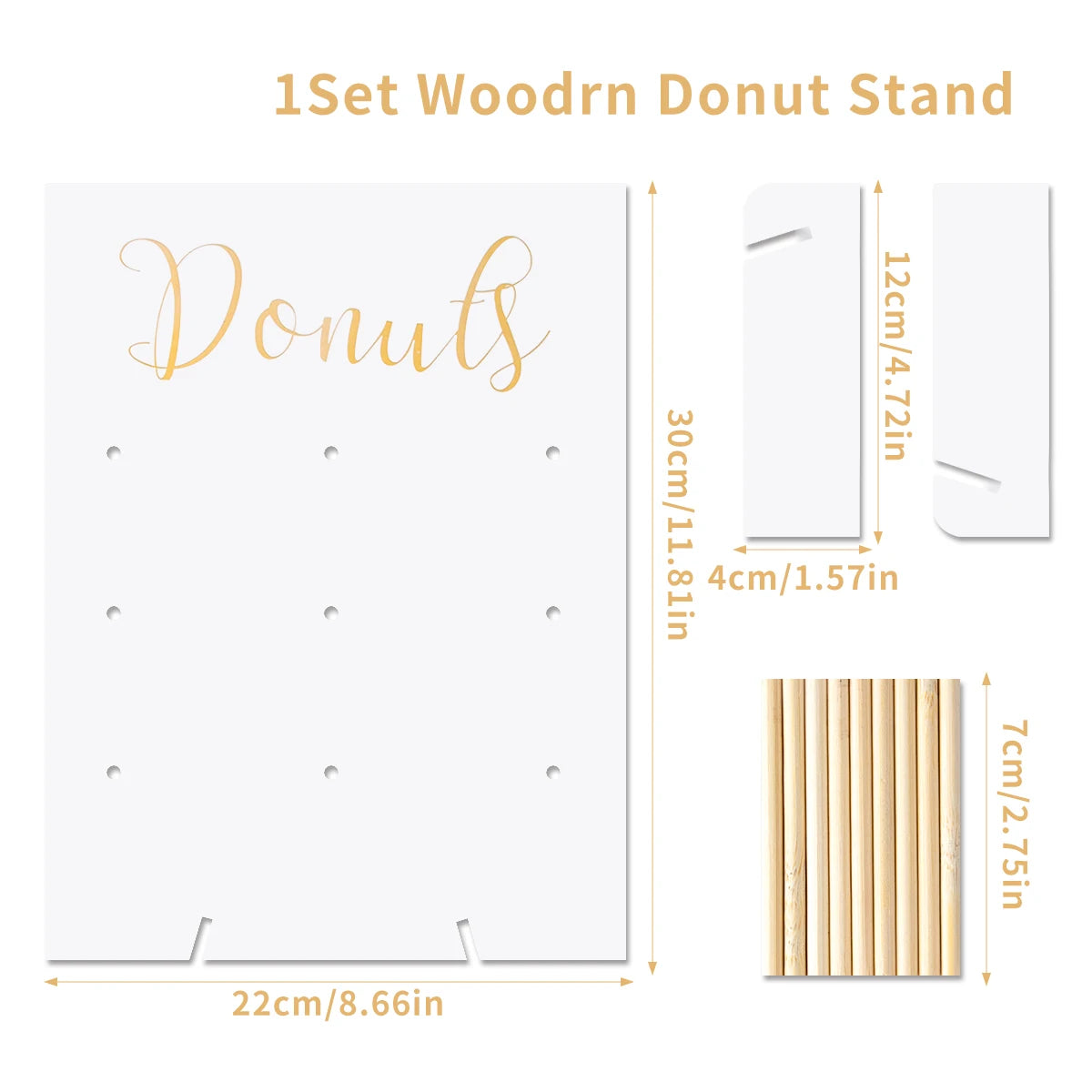 Wooden Donut Stand Wedding Decoration Wall Dessert Doughnut Table Holder Baby Shower Birthday Party Table Decor Supplies - re