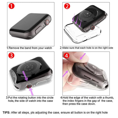 Screen Protector for Apple Watch Ultra 3 2 49 41 44 40 45 46 42mm TPU Bumper Cover Case for iWatch Series 11 10 9 8 7 SE 6 5 