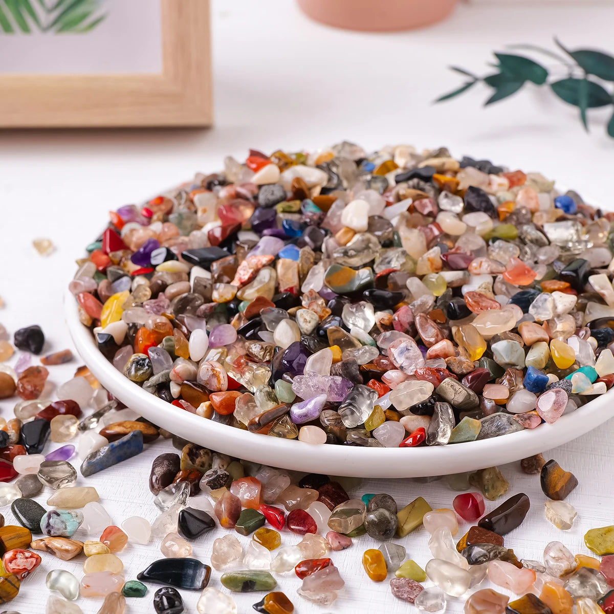 100g Natural Stones Mixed Crystal Material Crystal Gravel Stone Chips Ore Minerals Reiki Specimen Gemstones Aquarium Decorati